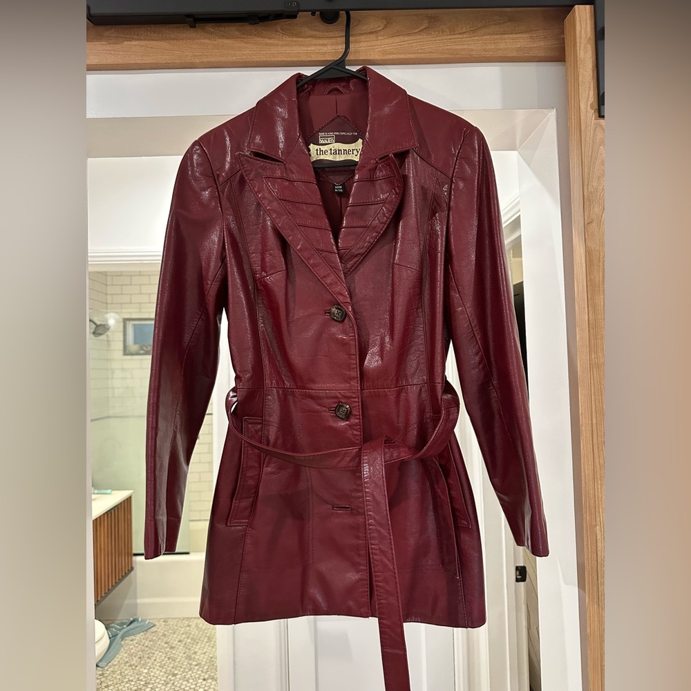 The Tannery Vintage Leather Elegant Maroon Jacket